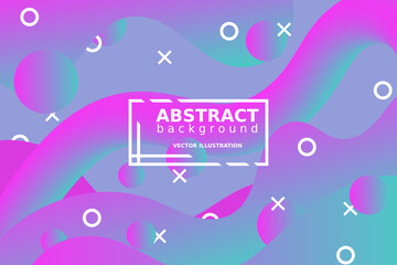 Poster - Abstract Gradient Wavy Background. Futuristic Paint Blend Effect. Fluid Shapes Template Design. Vector illustration