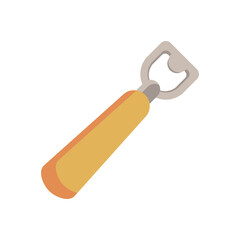 Poster - bottle opener flat style icon