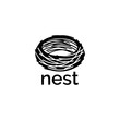 Nest logo design vector template.Creative symbol of nest illustration