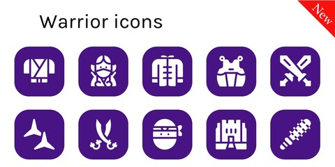 Poster - warrior icon set