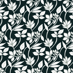 Seamless vector floral pattern design