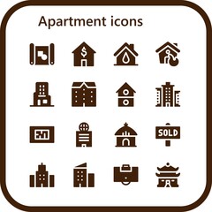 Poster - apartment icon set