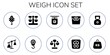 weigh icon set
