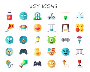 Wall Mural - Modern Simple Set of joy Vector flat Icons