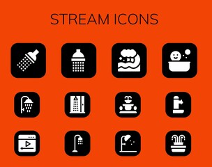 Poster - stream icon set