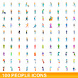 © nsit0108 - 100 people icons set. Cartoon illustration of 100 people icons vector set isolated on white background