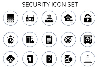 Sticker - security icon set