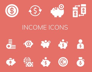 Wall Mural - income icon set