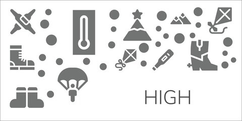 Wall Mural - high icon set