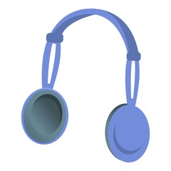 Poster - Headset icon. Cartoon of headset vector icon for web design isolated on white background