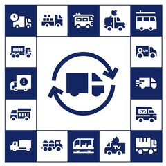 Poster - lorry icon set