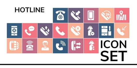 Poster - hotline icon set