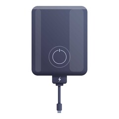 Poster - Device power bank icon. Cartoon of device power bank vector icon for web design isolated on white background