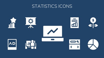 Sticker - statistics icon set