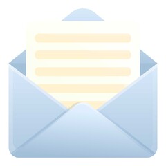 Poster - Postage envelope icon. Cartoon of postage envelope vector icon for web design isolated on white background