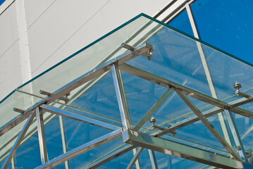 Glass and steel architectural construction