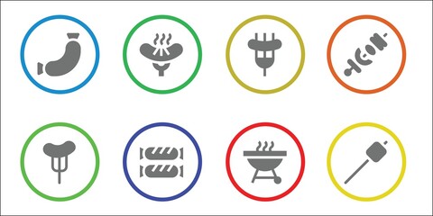 Sticker - Modern Simple Set of roasted Vector filled Icons