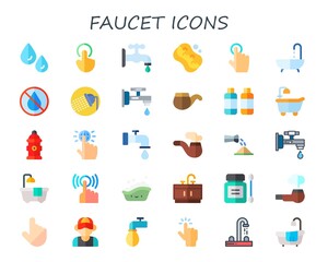 Poster - faucet icon set