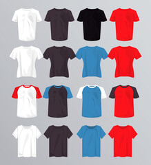 Wall Mural - sixteen mockup shirts set colors