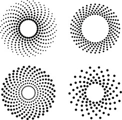 Wall Mural - Halftone dots in circle form. round logo . vector dotted frame . design element