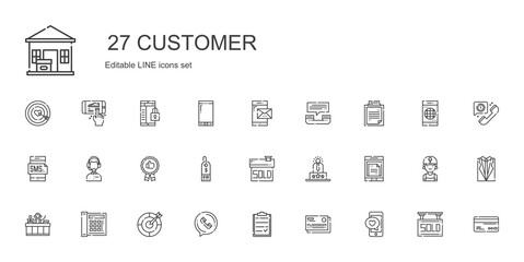 Sticker - customer icons set