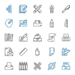 Poster - write icons set