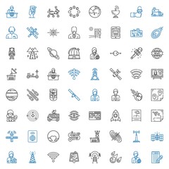 Wall Mural - satellite icons set