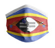 mascarilla para covid con el fondo blanco y la bandera de swaziland