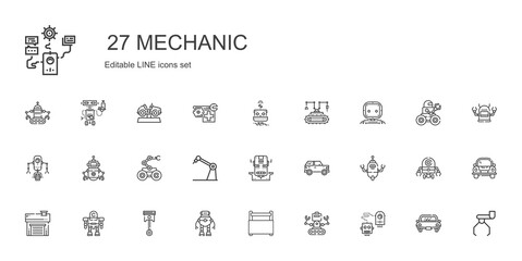 Wall Mural - mechanic icons set