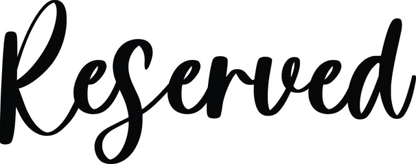 Leinwandbilder - Reserved Typography Black Color Text On White Background