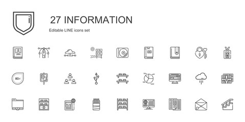 Canvas Print - information icons set