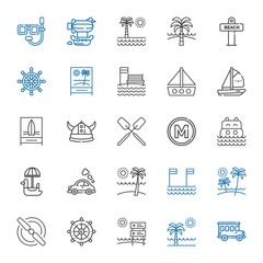 Poster - boat icons set