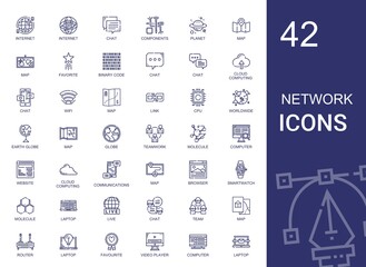 network icons set