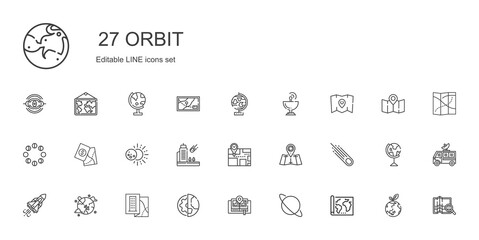 Wall Mural - orbit icons set