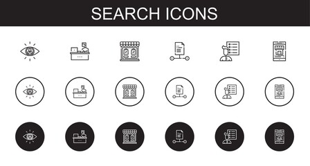 Poster - search icons set