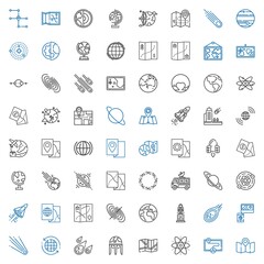 Wall Mural - orbit icons set
