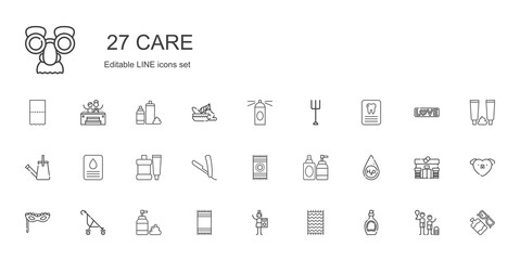 Poster - care icons set