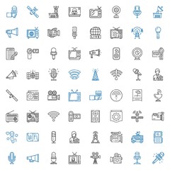 Sticker - broadcast icons set