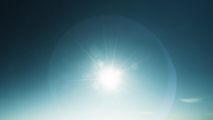 Wall Mural - perfect blue sky and sun