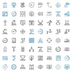 Sticker - process icons set