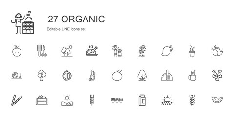 Sticker - organic icons set