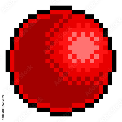 A red rubber ball pixel art...