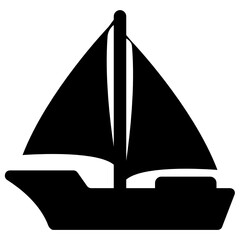 Poster - 
An icon of boat in editable style 
