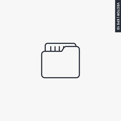 Poster - Folder, organizer, linear style sign for mobile concept and web design
