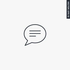 Poster - Message, bubble, linear style sign for mobile concept and web design