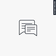 Poster - Chat, linear style sign for mobile concept and web design