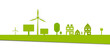 Erneuerbare Energien Band Banner grün Landschaft Hintergrund