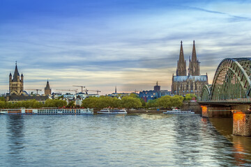 Wall Mural - View of Historic center of Cologne, Germany