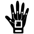 
A trendy vector style of wired glove 
