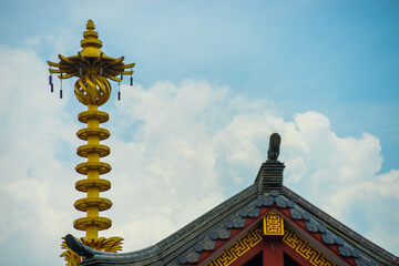 Beautiful scenery in the early sun of Khanh An Pagoda, Ho Chi Minh city, Vietnam - little Japan in Saigon.